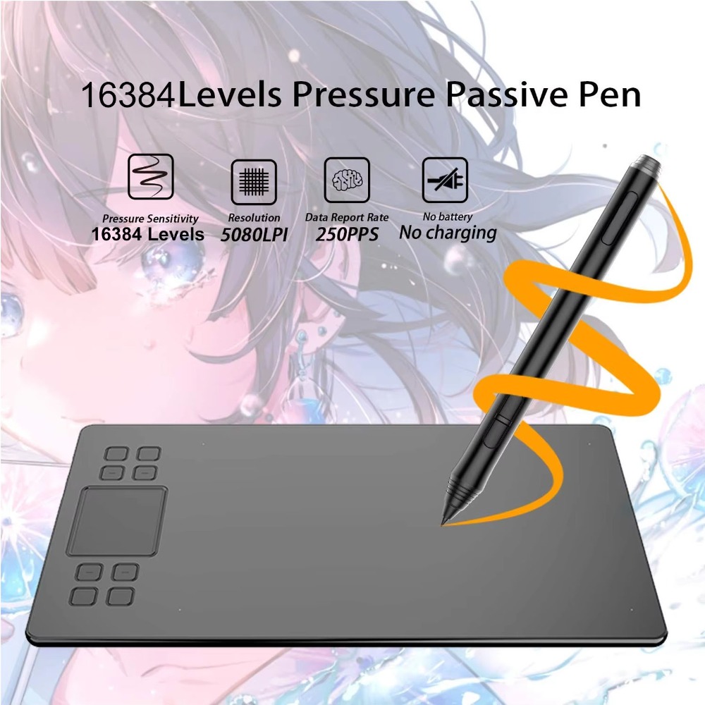 10×6 Inch Drawing Tablet Batte - огляд і ціна Digital Drawing Tablet
